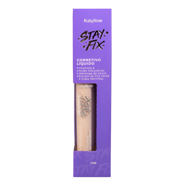 Corretivo Líquido Stay Fix - HB9121 - C00 - RUBYROSE 3,9ml